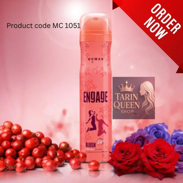Engage Blush Deodorant Body Spray for Women,